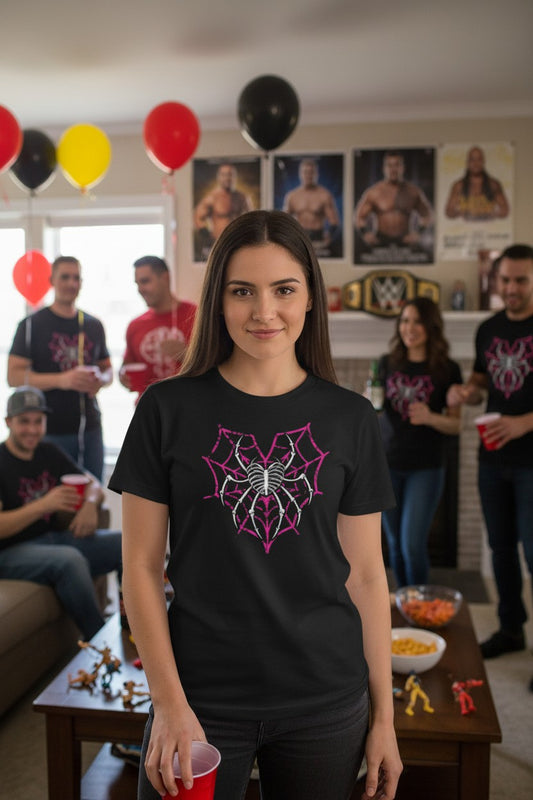 AJ Lee Love Bites Back Spider Web T-shirt
