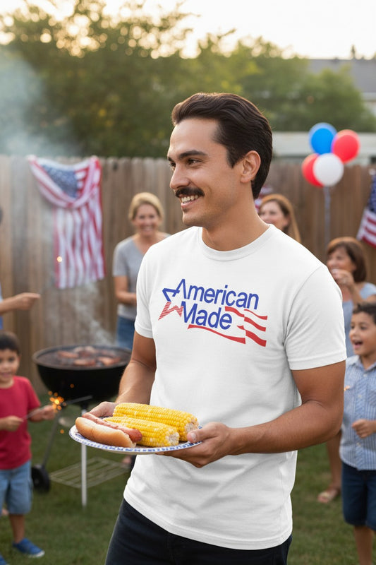 Hulk Hogan American Made Stars and Stripes White T-shirt