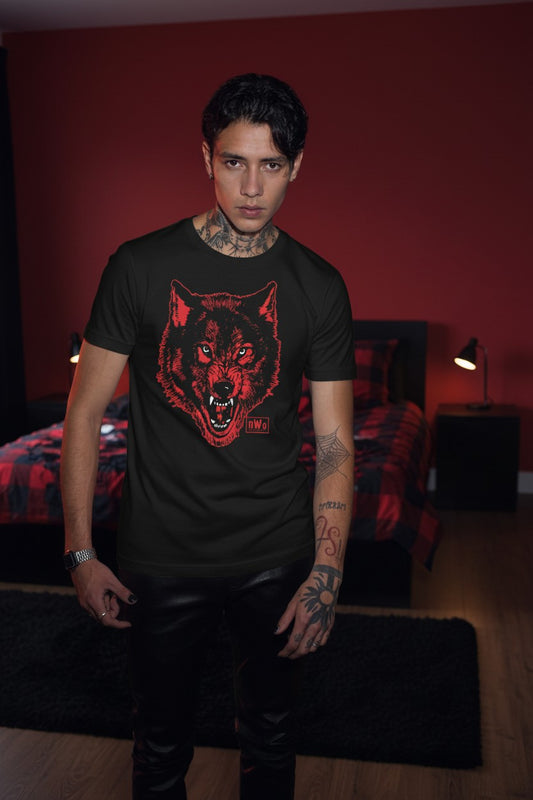 nWo Black Wolfpack New World Order Wolf pack Mens T-shirt