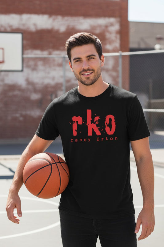 RKO Randy Orton Red Tattoo Mens Black T-shirt