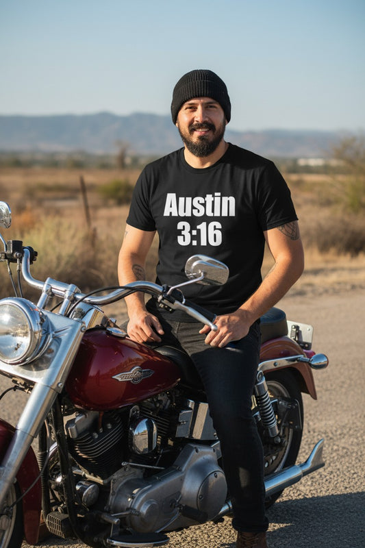 Stone Cold Steve Austin 3:16 Smoking Skull Mens T-shirt