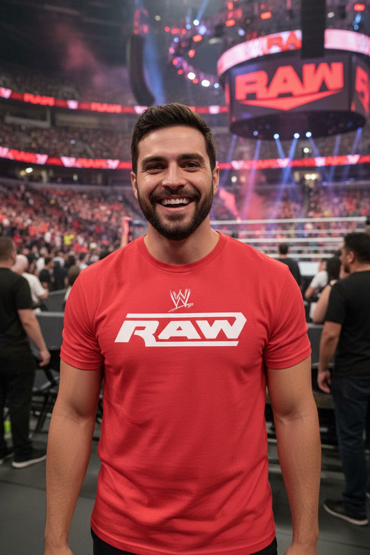 WWE Monday Night Raw Mens Red T-shirt