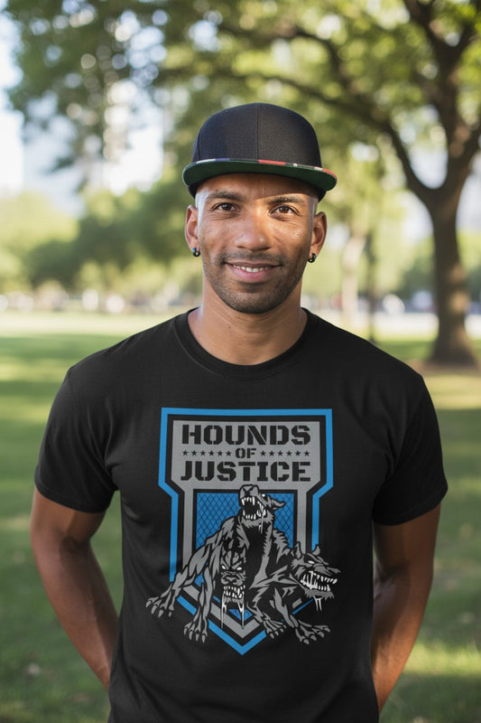 The Shield Hounds of Justice Mens Black T-shirt