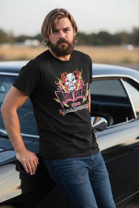 Stone Cold Steve Austin 100% Hellraiser Mens WWF Black T-shirt