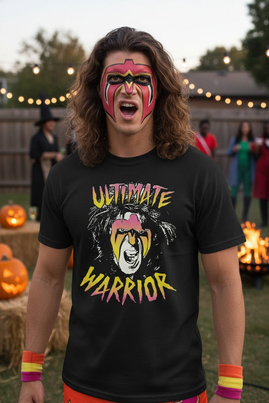Ultimate Warrior Scream WWE Mens Black T-shirt