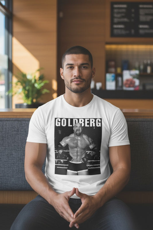 Bill Goldberg In Ring WWE Mens White T-shirt