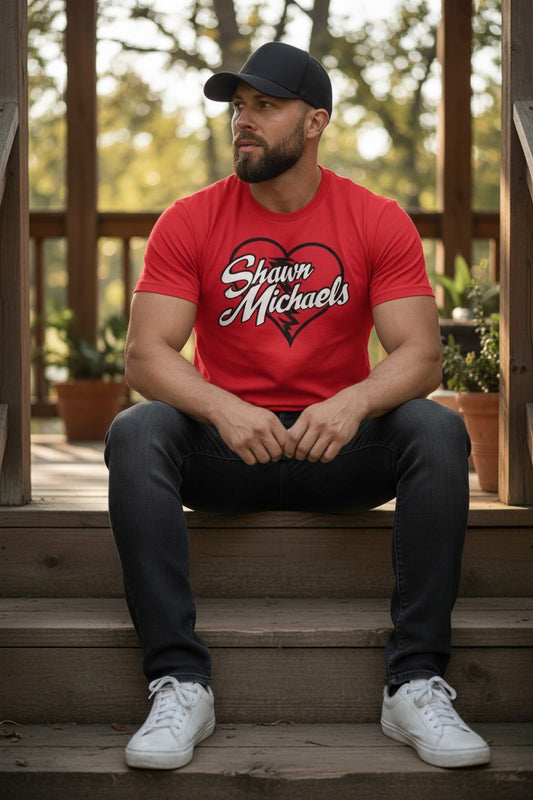 Shawn Michaels Heartbreak Kid HBK Mens Red T-shirt