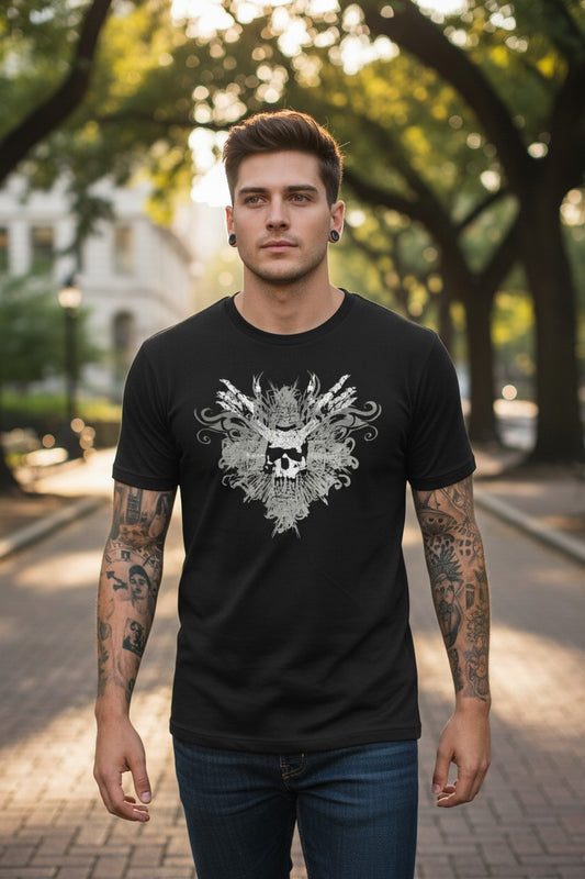 Randy Orton RKO White Skull Mens T-shirt