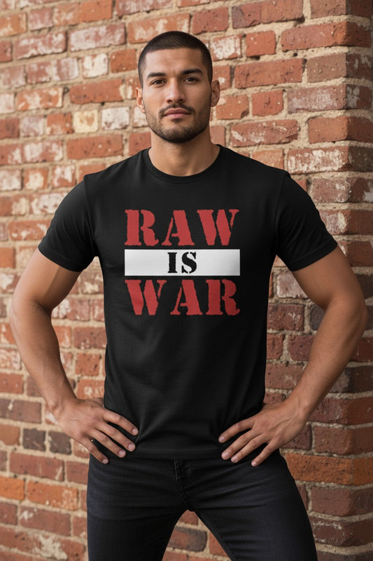 Monday Night Raw Is War WWF Attitude Era Black T-shirt