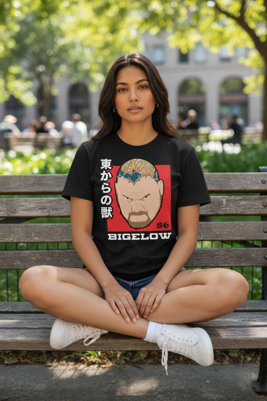 Bam Bam Bigelow Japan Face Black T-shirt