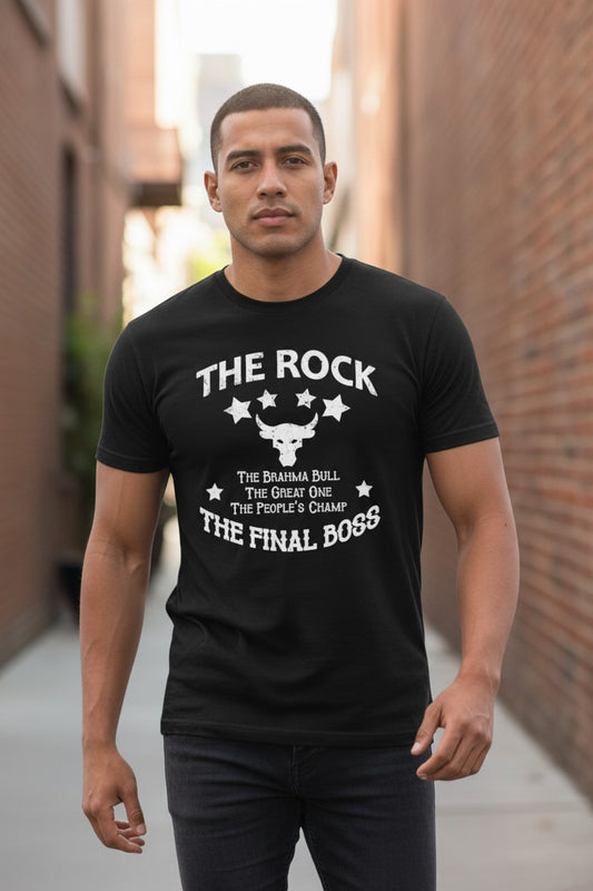 The Rock Brahma Bull Great One Peoples Champ Final Boss T-shirt