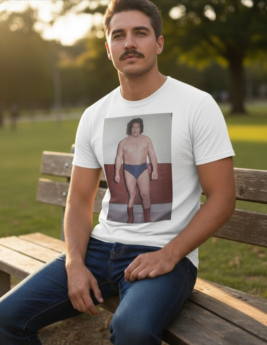 Andre the Giant Full Color Lightweight White T-shirt