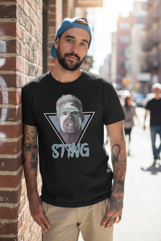Sting Painted Face Mens Black T-shirt