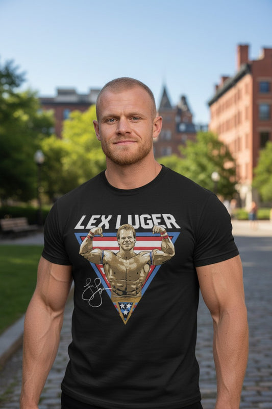 Lex Luger Triangle Flex Black T-shirt