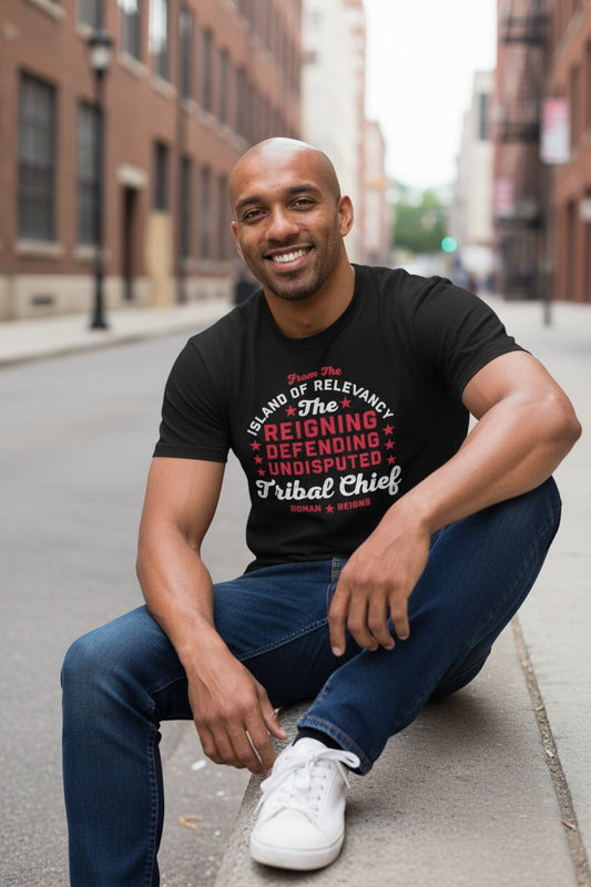 Roman Reigns Undisputed Tribal Chief Mens Black T-shirt
