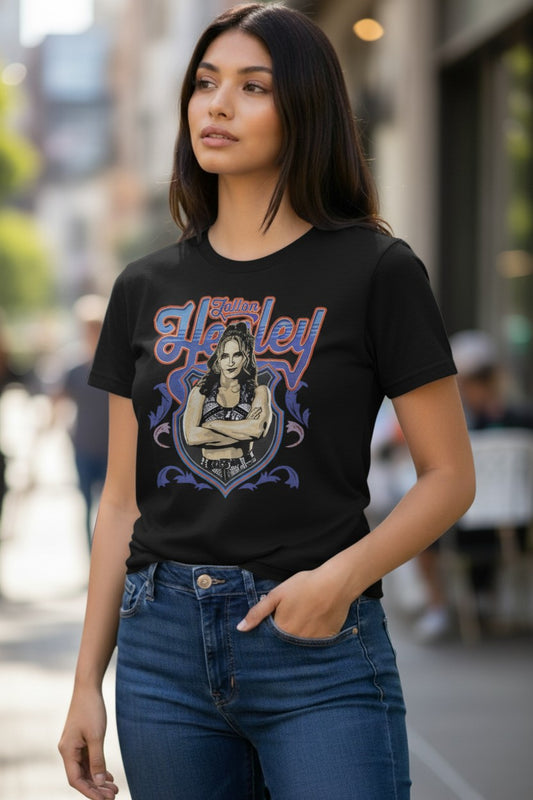Fallon Henley Framed Black T-shirt