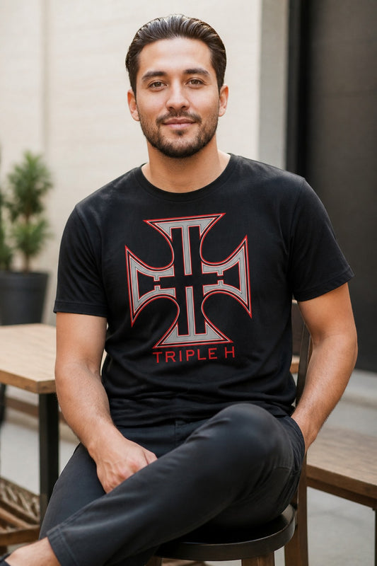 Triple H The Game Cross Logo Black T-shirt