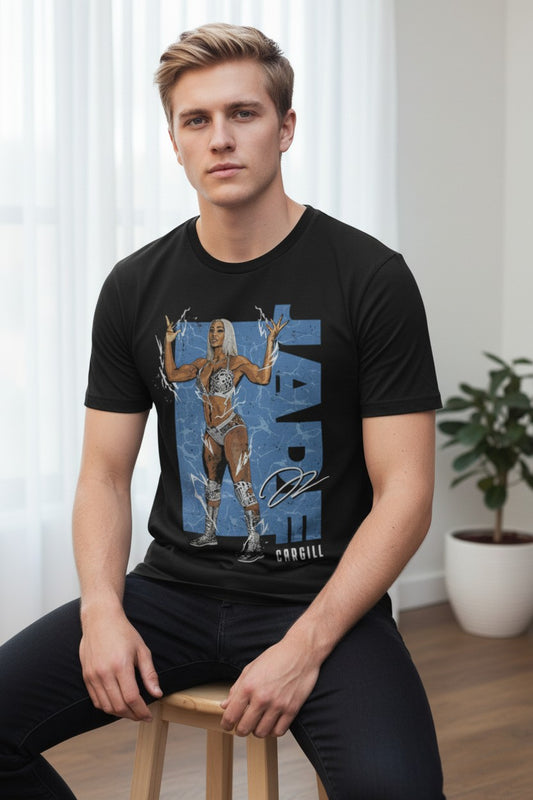 Jade Cargill Electric Pose Black T-shirt