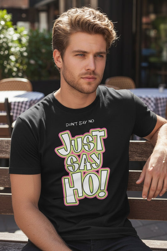 Godfather Just Say Ho Pimpin' Aint Easy Mens Black WWF T-shirt