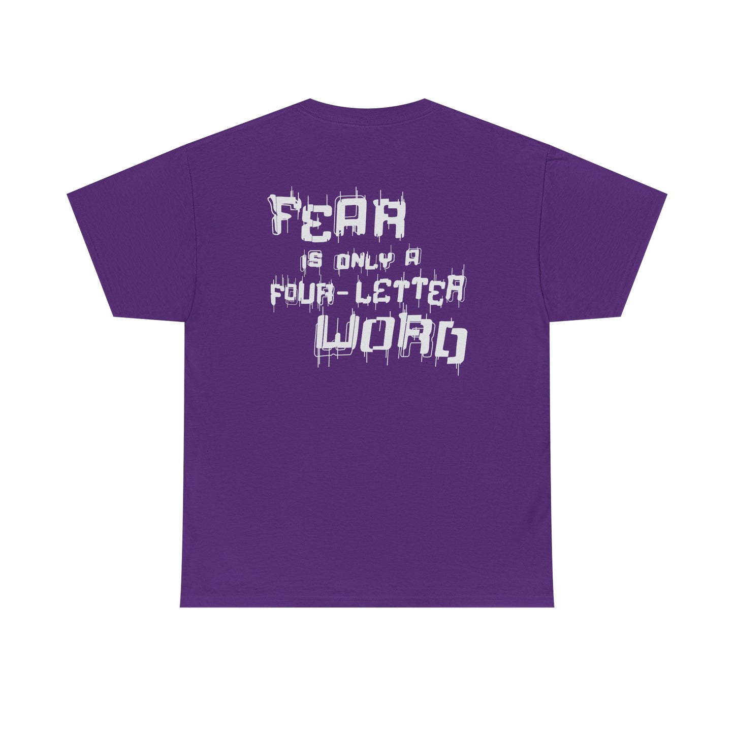 Fear Four Letter Word Purple Matt Jeff T-shirt