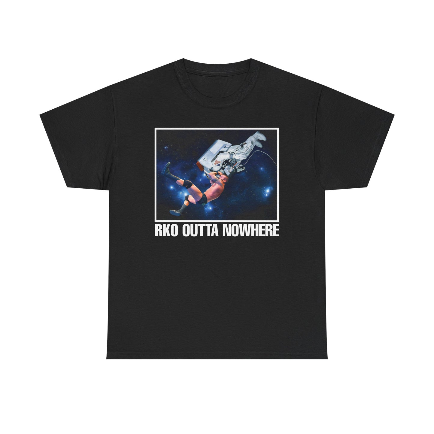 Randy Orton RKO Outta Nowhere Astronaut Mens Black T-shirt