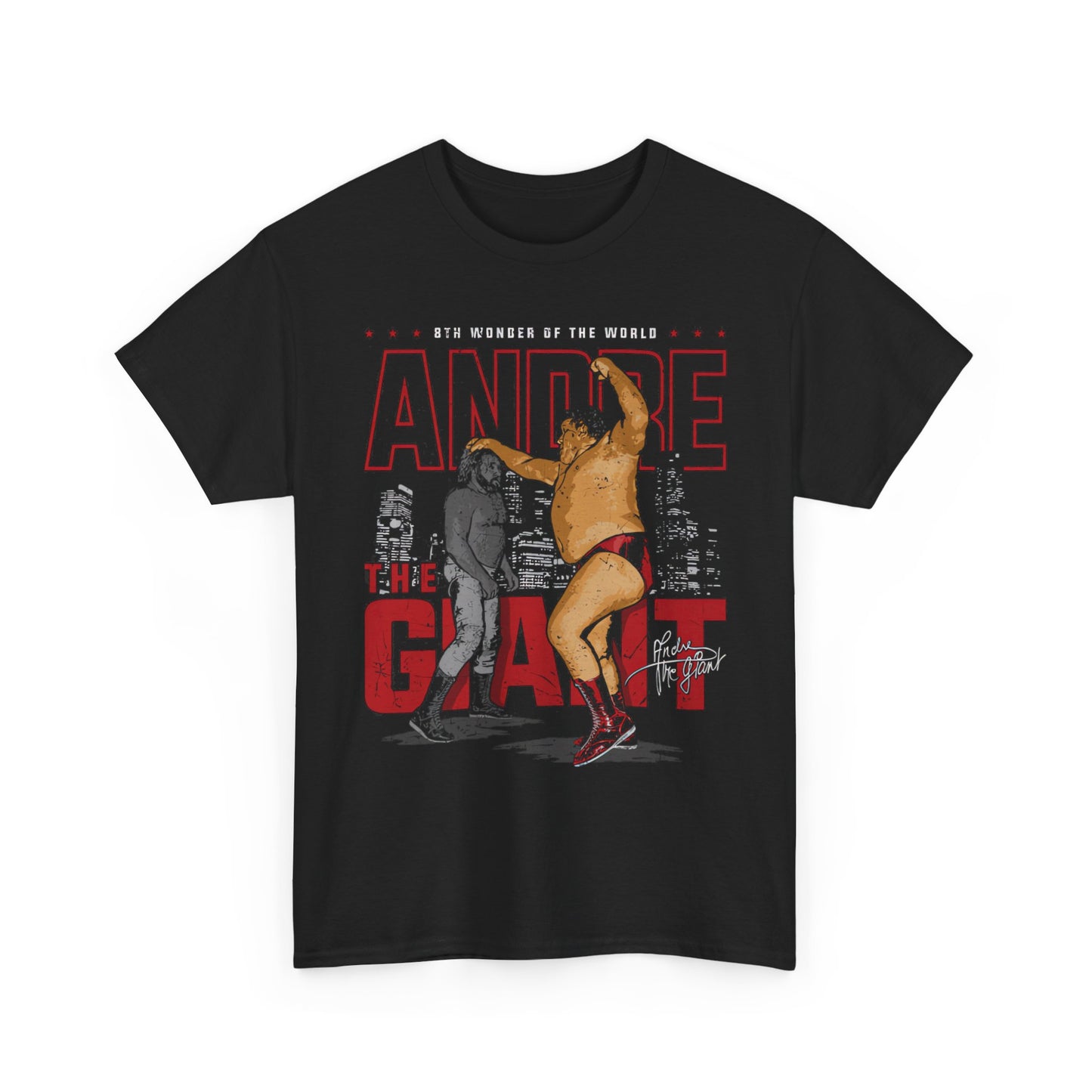Andre The Giant Skyline Chop Black T-shirt