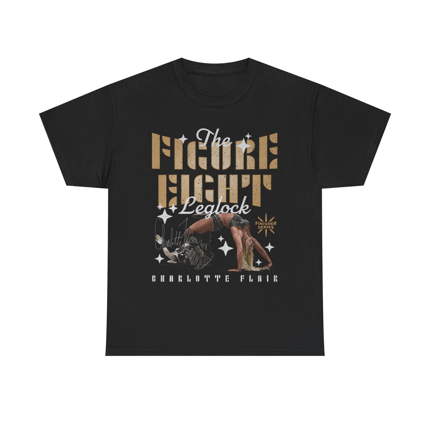 Charlotte Flair Figure Eight Leglock Black T-shirt