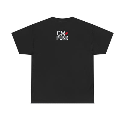 Return of CM Punk Red White Blue Logo Black T-shirt