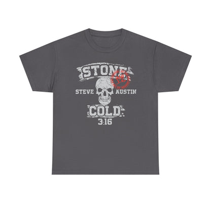 Stone Cold Steve Austin Six Time WWE Champion Mens Gray T-shirt