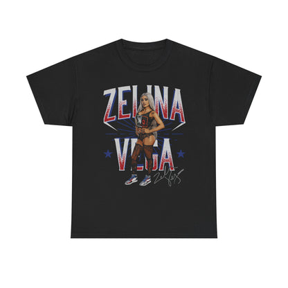 Zelina Vega LWO Stars Black T-shirt