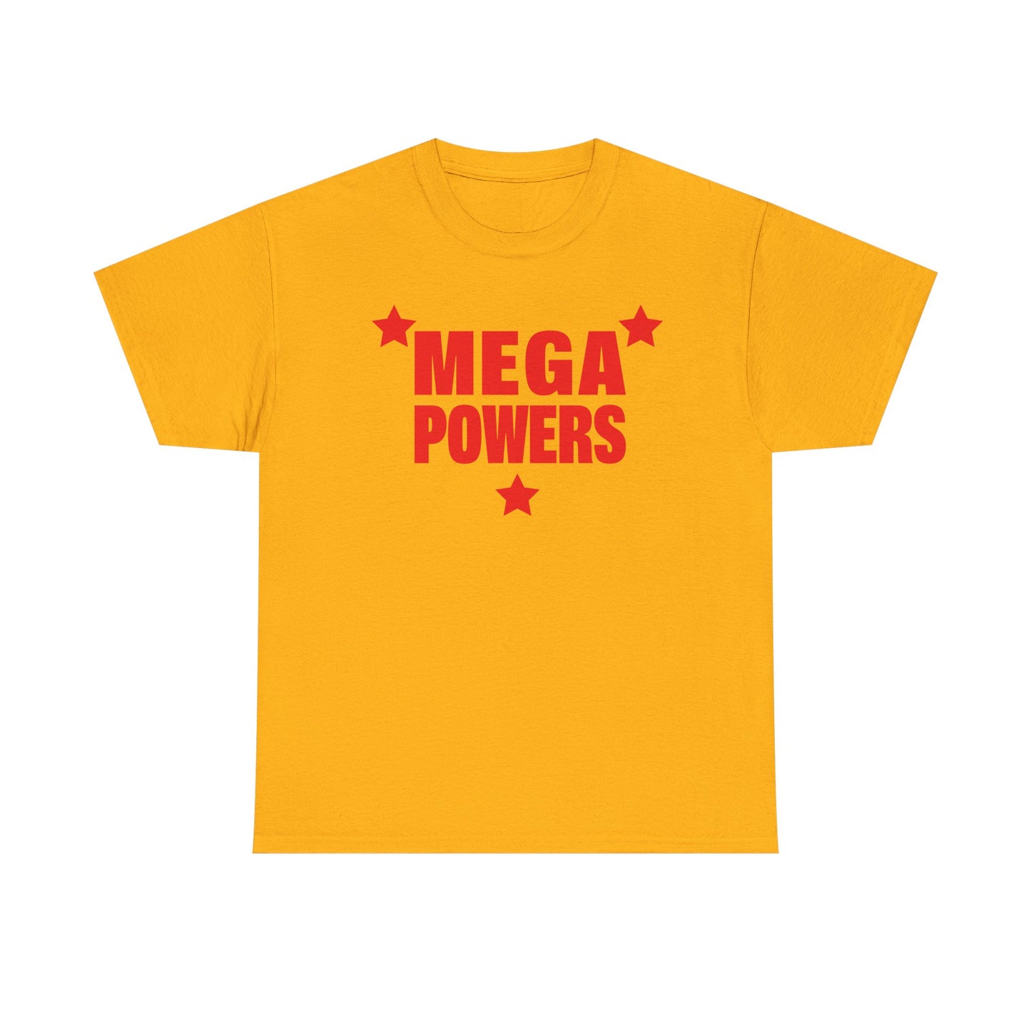 Hulk Hogan Randy Savage Mega Powers Mens Yellow T-shirt