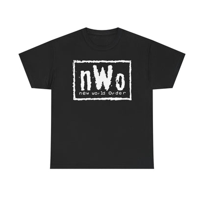 nWo Broken Bones Rule New World Order White Logo Mens T-shirt
