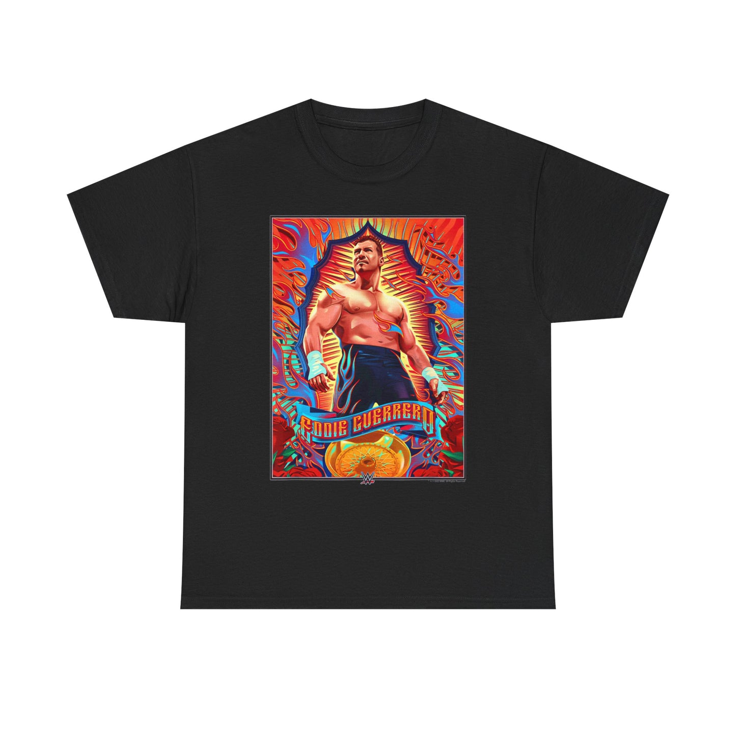 Eddie Guerrero Cartoon Poster Black T-shirt