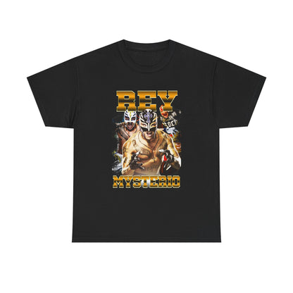 Rey Mysterio Shouting Mens Black T-shirt WWE