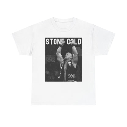 Stone Cold Steve Austin Arms Raised Mens White T-shirt