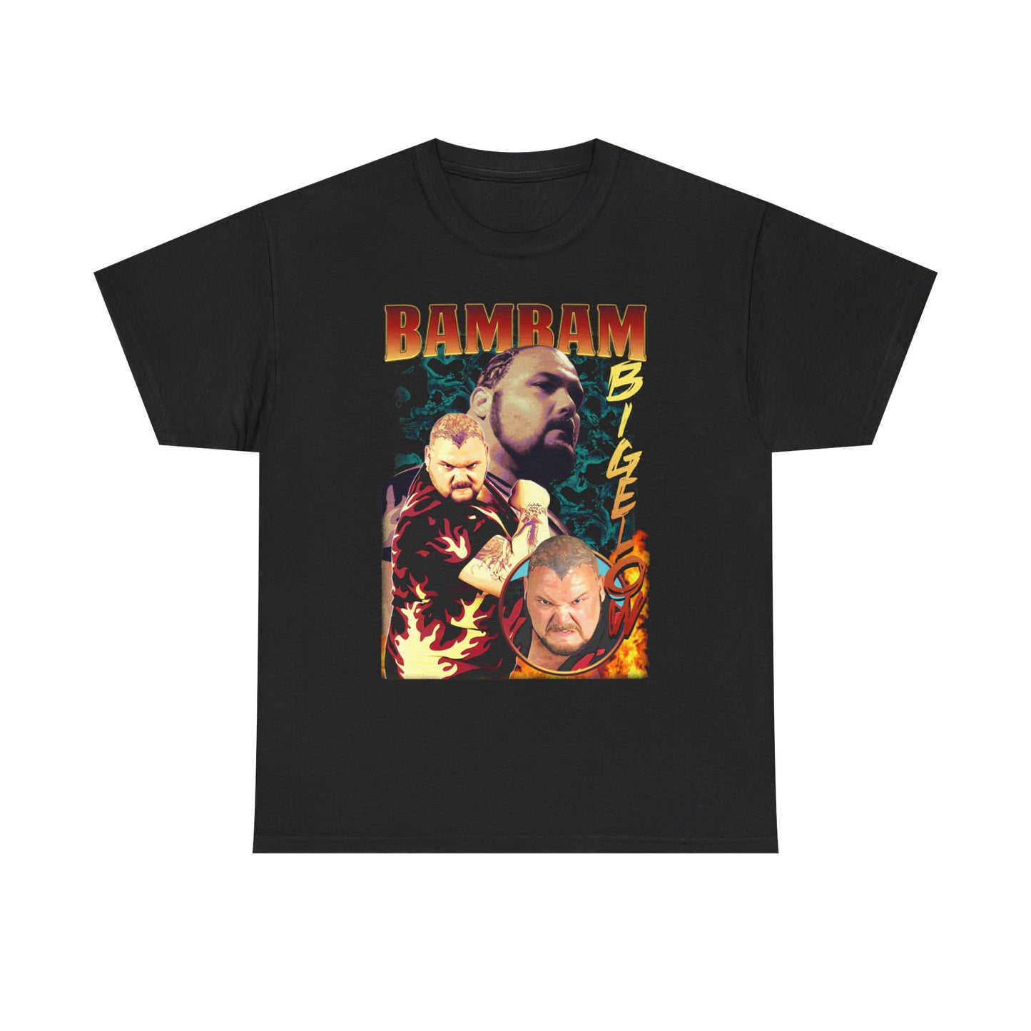 Bam Bam Bigelow Triple Pose Black T-shirt