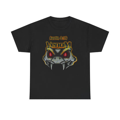 Stone Cold Steve Austin 3:16 Venom WWE Mens Black T-shirt