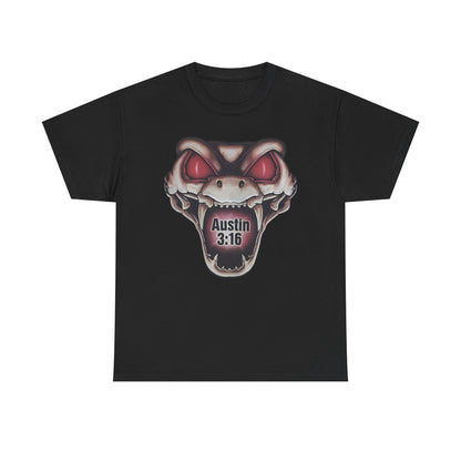 Stone Cold Steve Austin Rattlesnake Mens Black T-shirt