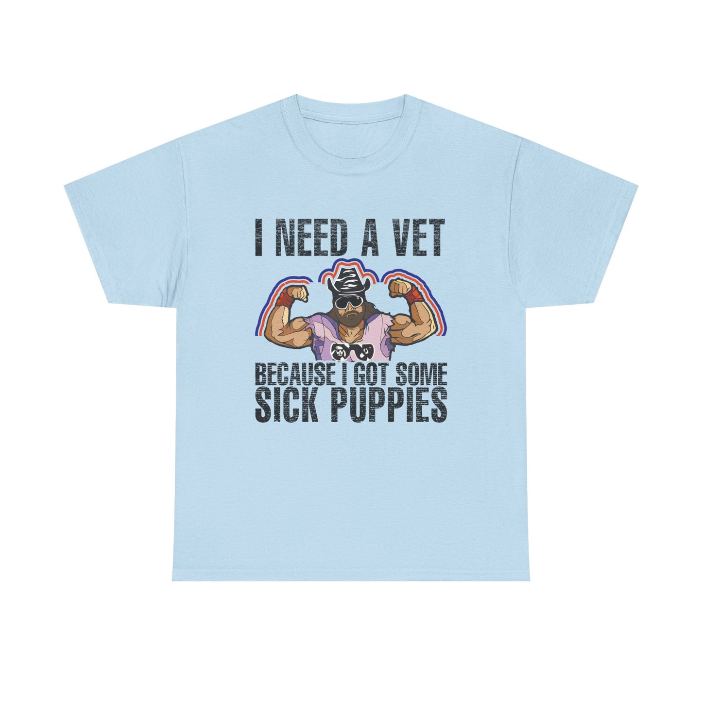 Macho Man Randy Savage Sick Puppies Blue T-shirt