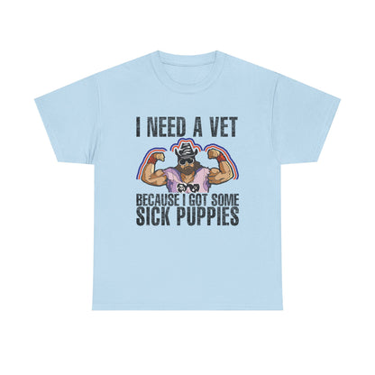 Macho Man Randy Savage Sick Puppies Blue T-shirt