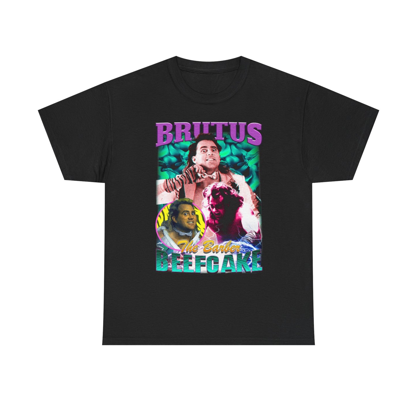 Brutus the Barber Beefcake Collage T-shirt