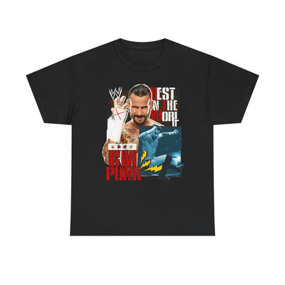 CM Punk Best In The World Flying Elbow Mens Black T-shirt