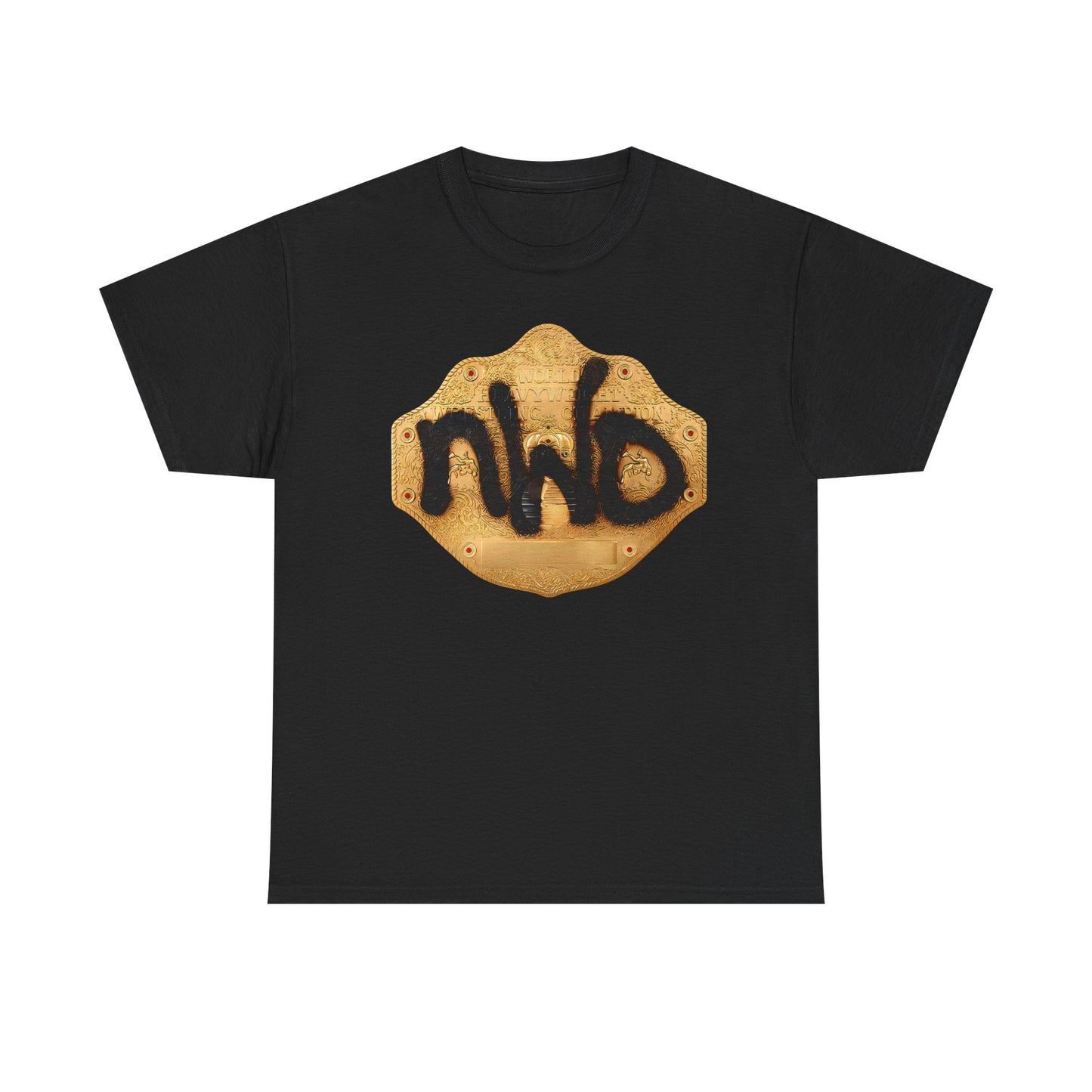 nWo New World Order Spray Paint Title Belt Black T-shirt