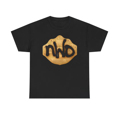 nWo New World Order Spray Paint Title Belt Black T-shirt