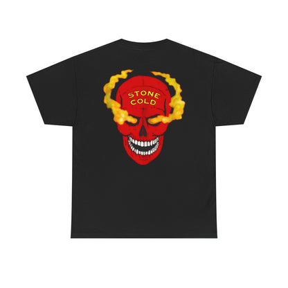 Stone Cold Steve Austin Ragin Redneck Red Smoking Skull T-shirt