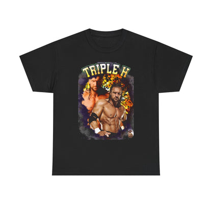 Triple H Fireball Mens Black WWE T-shirt