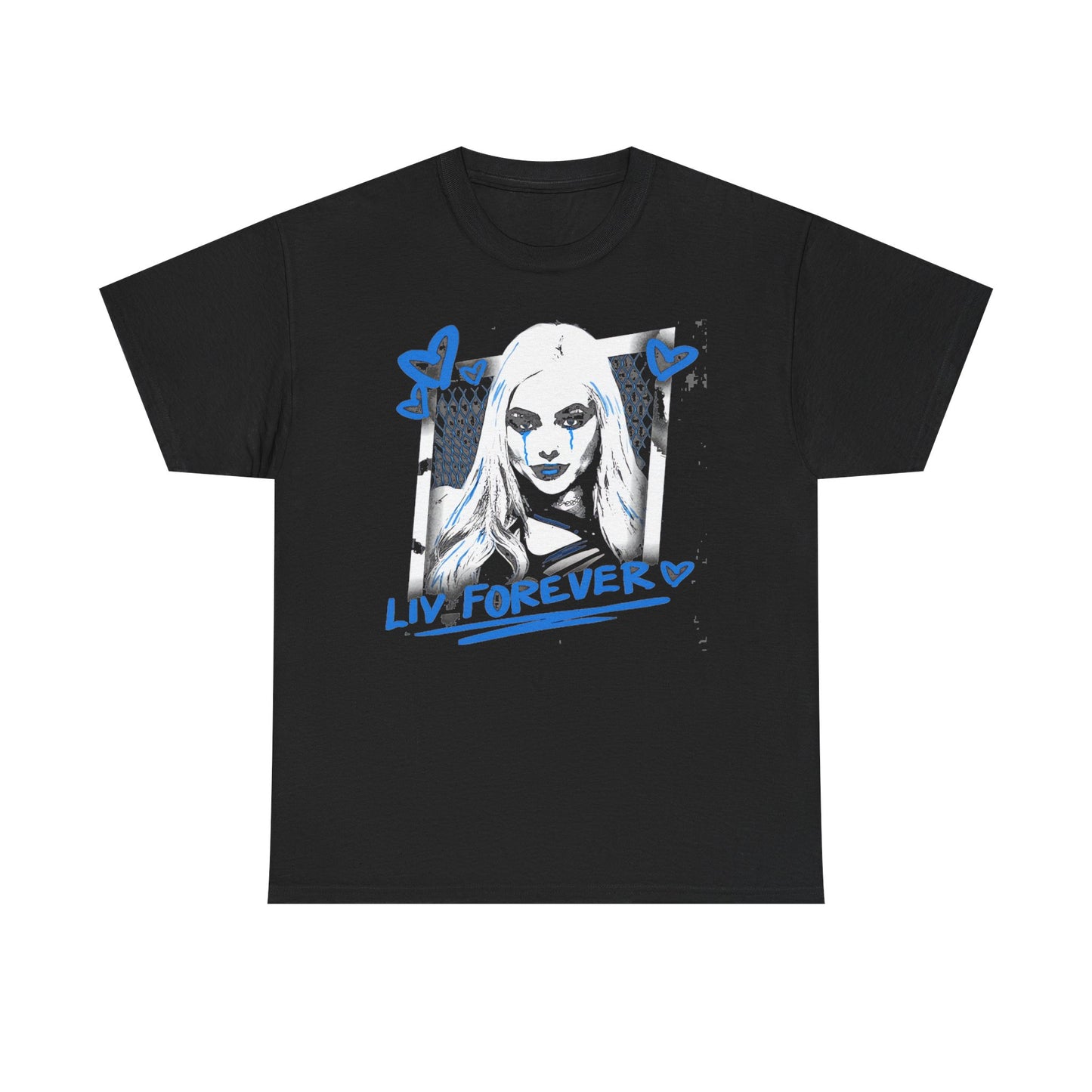 Liv Morgan Liv Forever Blue Logo Black T-shirt