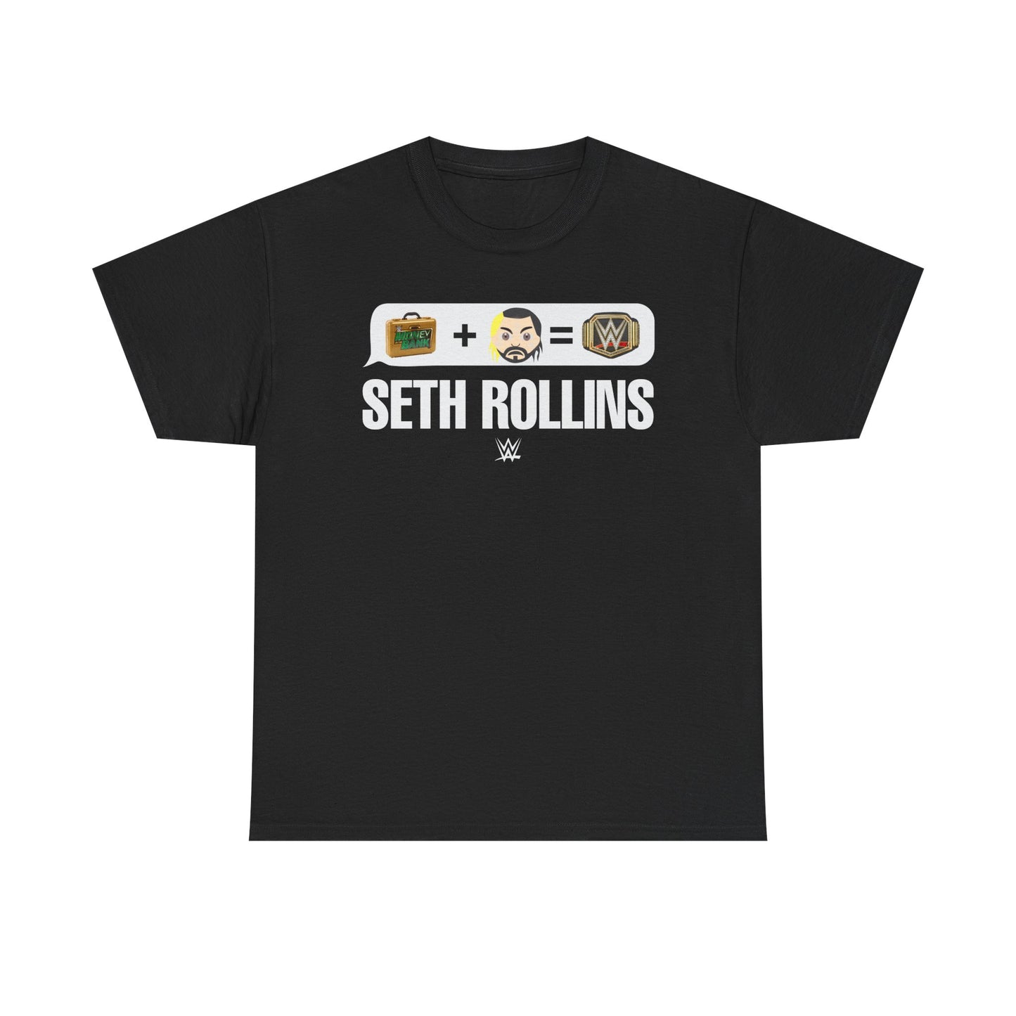 Seth Rollins Money In The Bank Emoji WWE Mens Black T-shirt