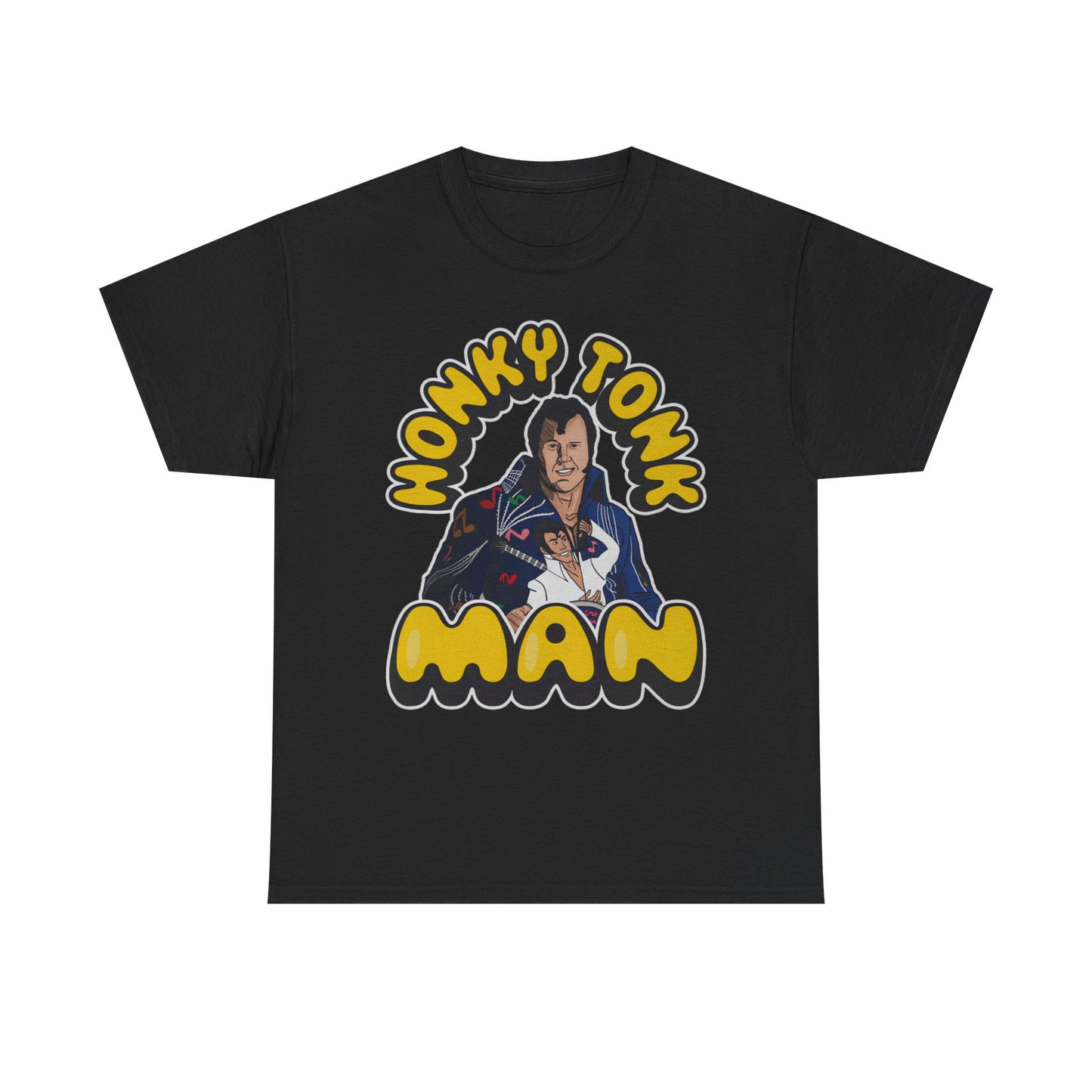 Honky Tonk Man Comic Black T-shirt