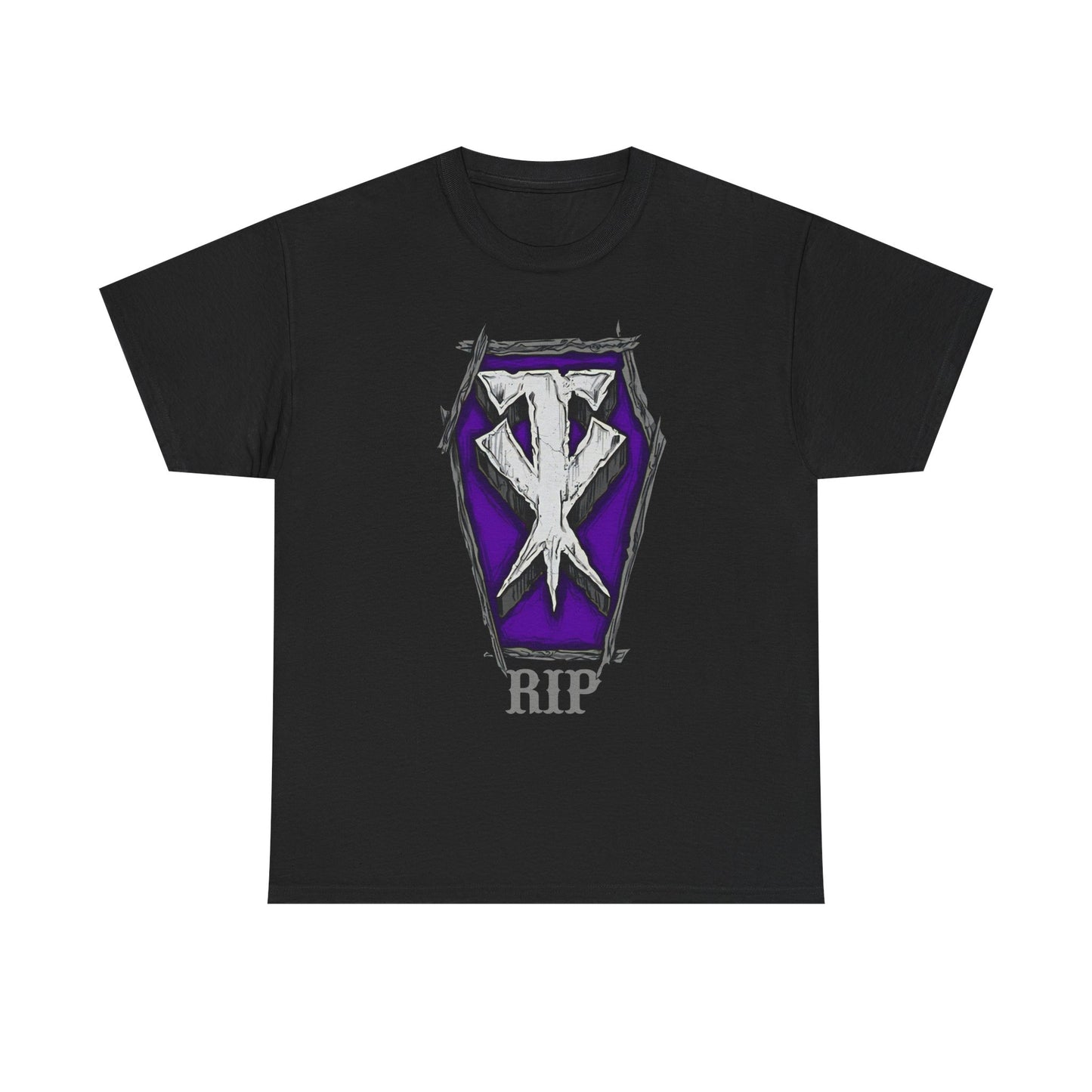 Undertaker RIP Casket TX Logo Black T-shirt